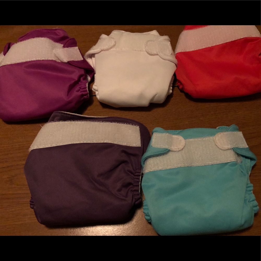 5 Newborn Bumgenius all in one diapers